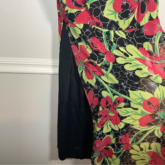 VINTAGE Putumayo Lined Dress Double Slits Size Medium - Picture 5 of 8